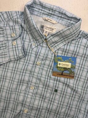 NWT Coolibar Breezeway UPF 50+‎ Plaid Fishing Shirt XXL